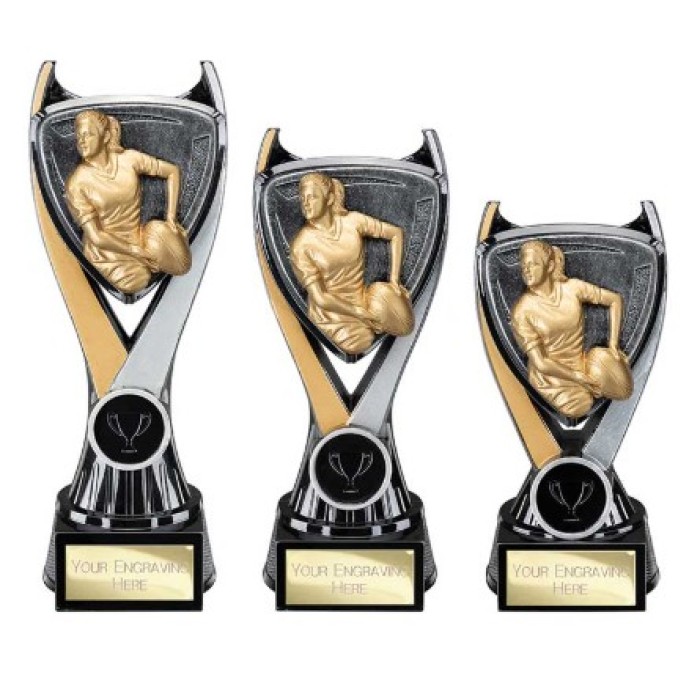 WOLVERINE FEMALE RUGBY AWARD - 3 SIZES - 16CM TO 20CM